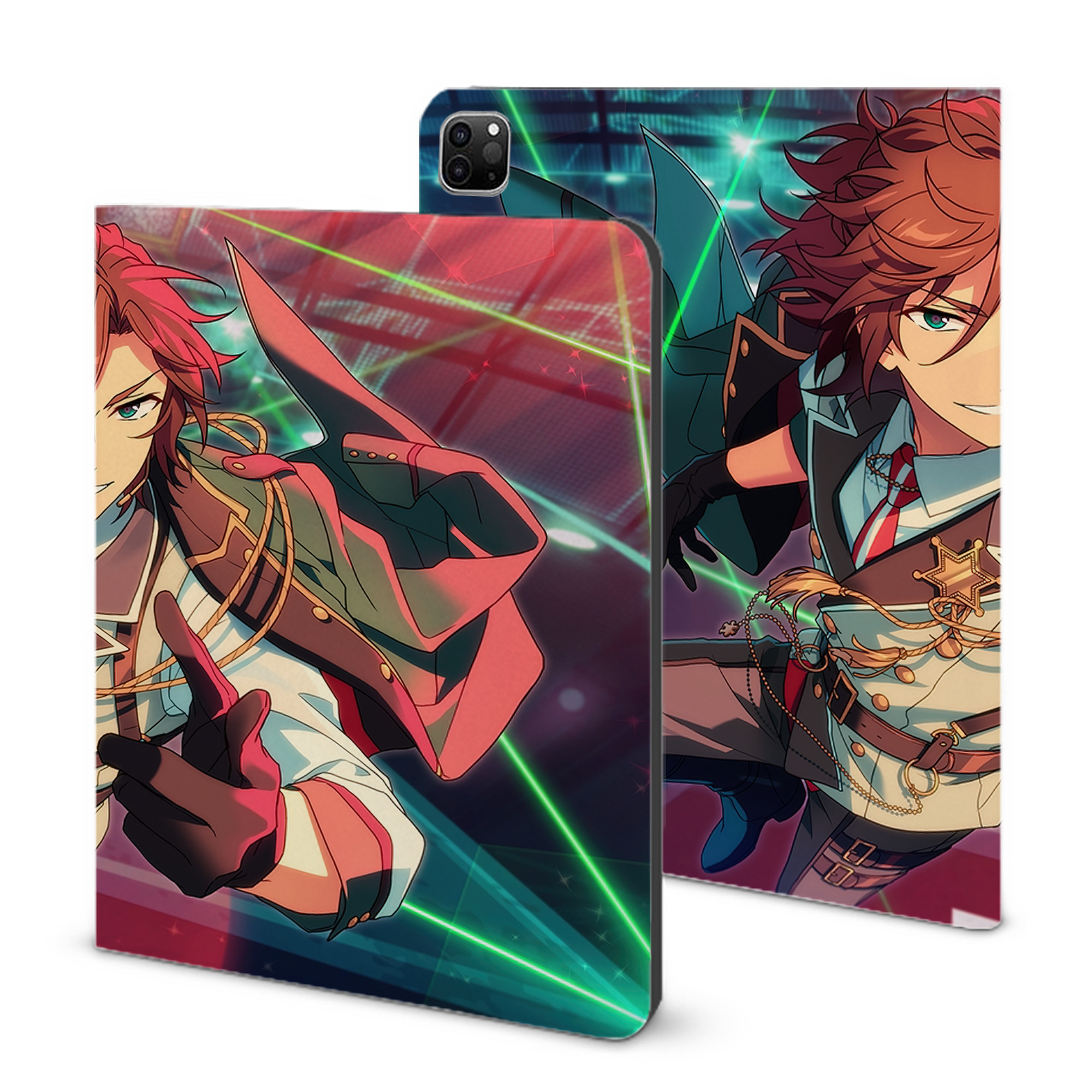 （画像用） あんさんぶるスターズ! Ensemble Stars IPad ケース ブック型 PUレザー TPU 耐衝撃 軽量 薄型 ペン収納なし 全面保護 IPad 各モデル対応